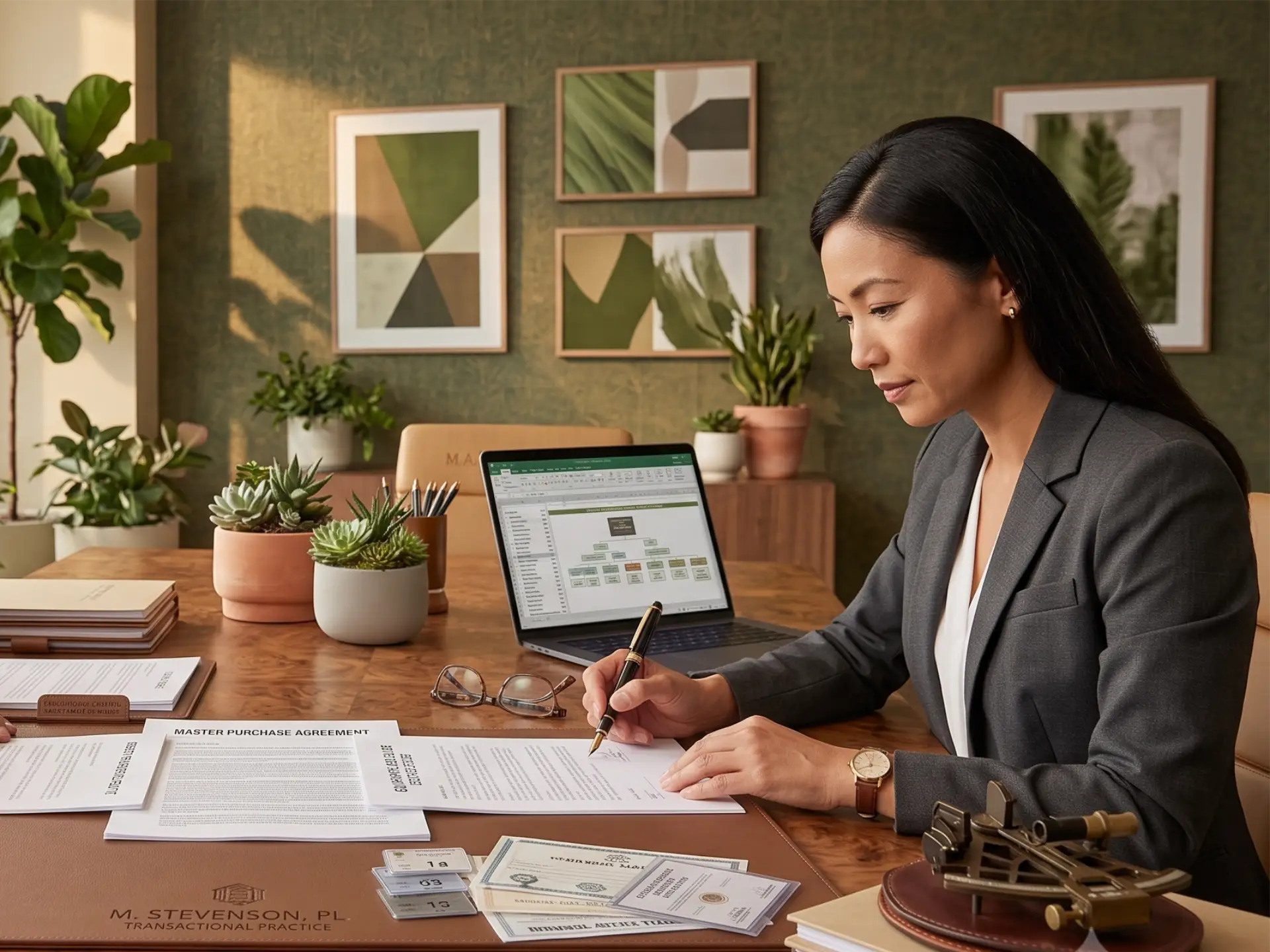 Attorney preparing a Master Purchase Agreement for a South Florida business closing