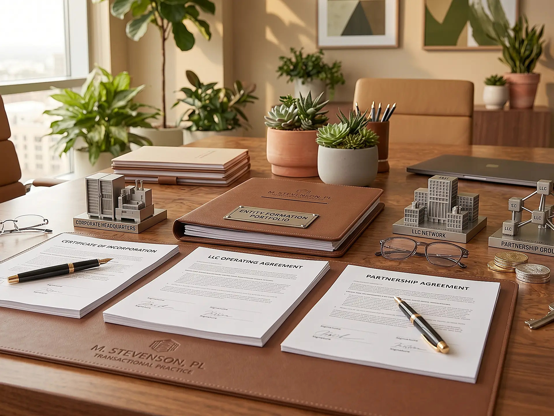 Certificate of Incorporation, LLC Operating Agreement, and Partnership Agreement prepared by a South Florida attorney